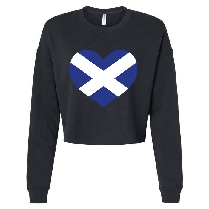 Ladies Scotland Heart Flag Scotland Cropped Pullover Crew