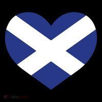 Ladies Scotland Heart Flag Scotland Womens T-Shirt