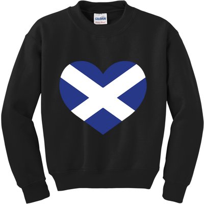 Ladies Scotland Heart Flag Scotland Kids Sweatshirt