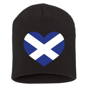 Ladies Scotland Heart Flag Scotland Short Acrylic Beanie