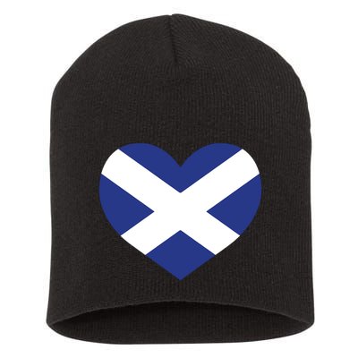 Ladies Scotland Heart Flag Scotland Short Acrylic Beanie