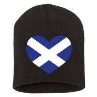 Ladies Scotland Heart Flag Scotland Short Acrylic Beanie