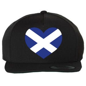 Ladies Scotland Heart Flag Scotland Wool Snapback Cap