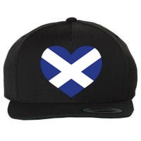 Ladies Scotland Heart Flag Scotland Wool Snapback Cap