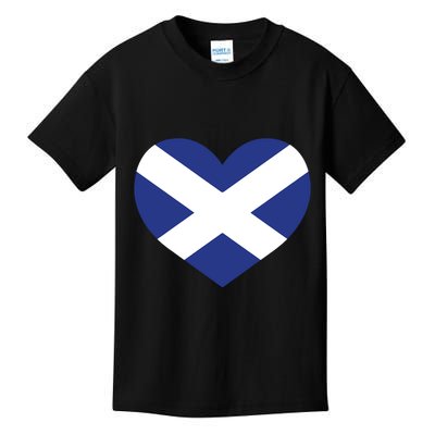 Ladies Scotland Heart Flag Scotland Kids T-Shirt