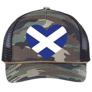 Ladies Scotland Heart Flag Scotland Retro Rope Trucker Hat Cap