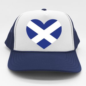 Ladies Scotland Heart Flag Scotland Trucker Hat