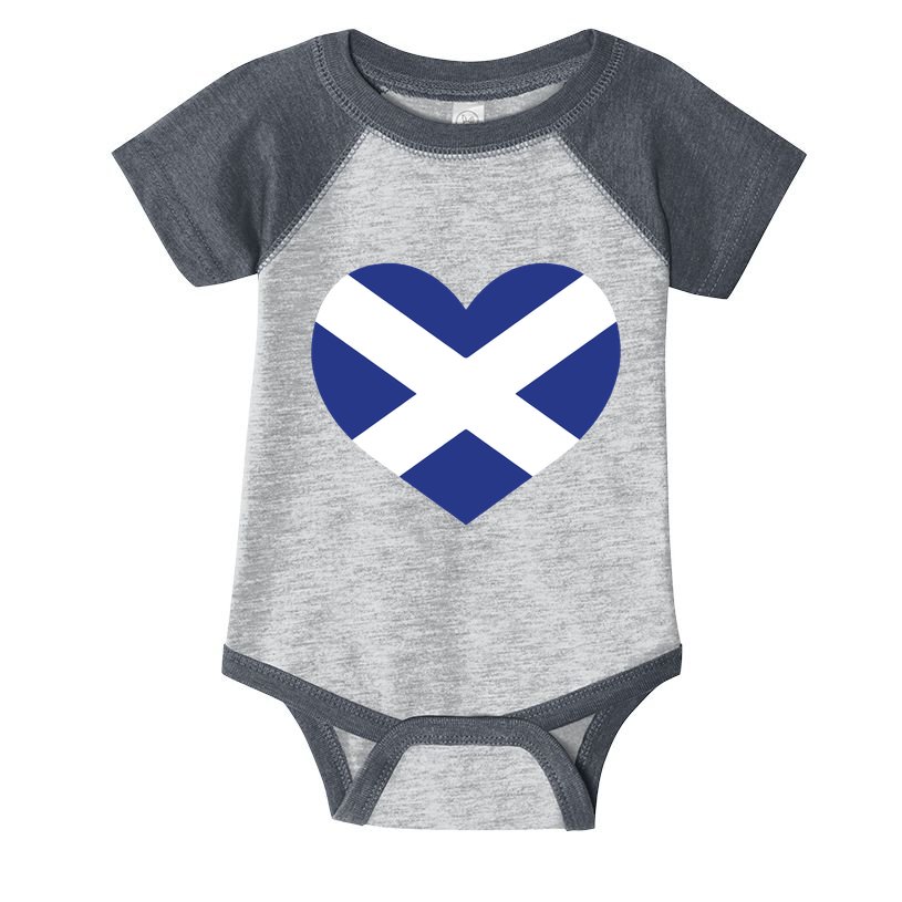 Ladies Scotland Heart Flag Scotland Infant Baby Jersey Bodysuit