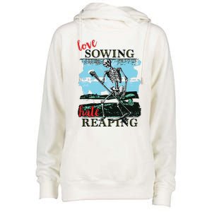 Love Sowing Hate Reaping Womens Funnel Neck Pullover Hood