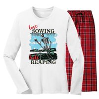 Love Sowing Hate Reaping Women's Long Sleeve Flannel Pajama Set 