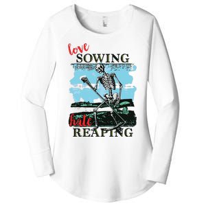 Love Sowing Hate Reaping Women's Perfect Tri Tunic Long Sleeve Shirt