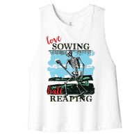 Love Sowing Hate Reaping Women's Racerback Cropped Tank