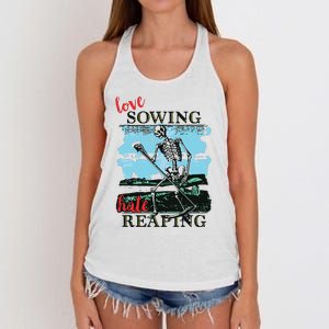 Love Sowing Hate Reaping Women's Knotted Racerback Tank