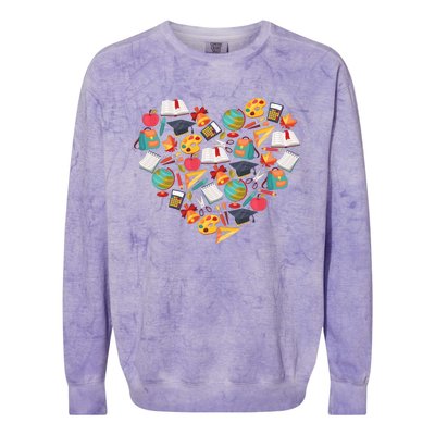 Love School Heart Colorblast Crewneck Sweatshirt