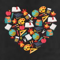 Love School Heart 7 Panel Mesh Trucker Snapback Hat