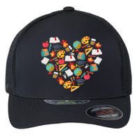 Love School Heart Flexfit Unipanel Trucker Cap