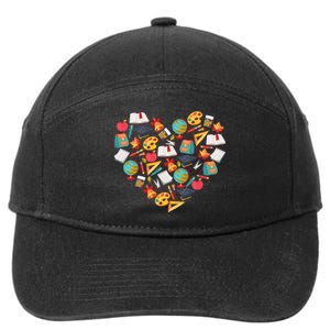 Love School Heart 7-Panel Snapback Hat