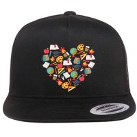 Love School Heart Flatbill Hat