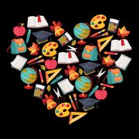 Love School Heart Flatbill Hat