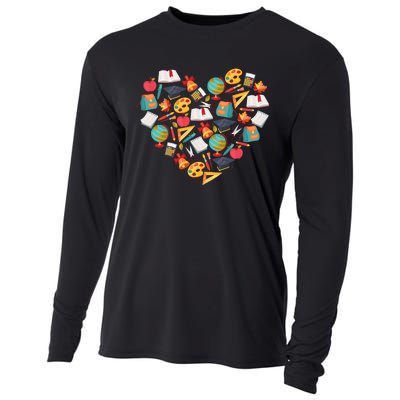 Love School Heart Cooling Performance Long Sleeve Crew