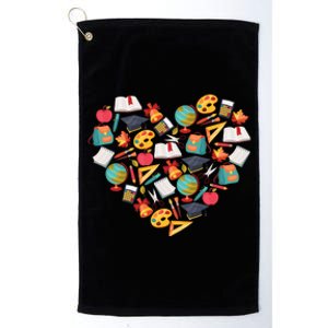 Love School Heart Platinum Collection Golf Towel