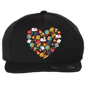 Love School Heart Wool Snapback Cap