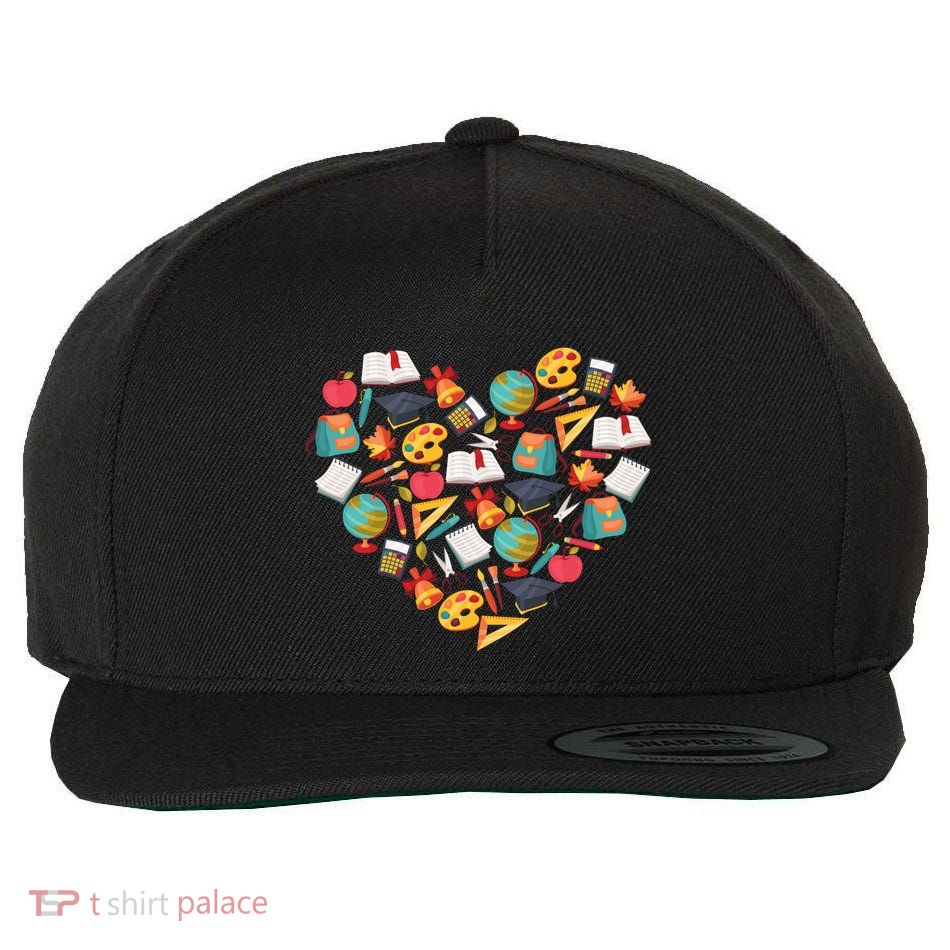 Love School Heart Wool Snapback Cap
