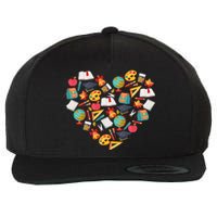 Love School Heart Wool Snapback Cap