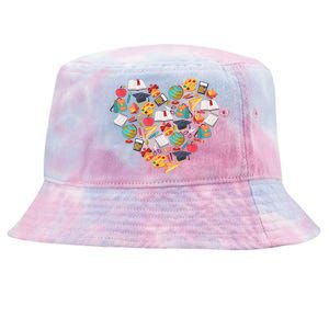 Love School Heart Tie-Dyed Bucket Hat