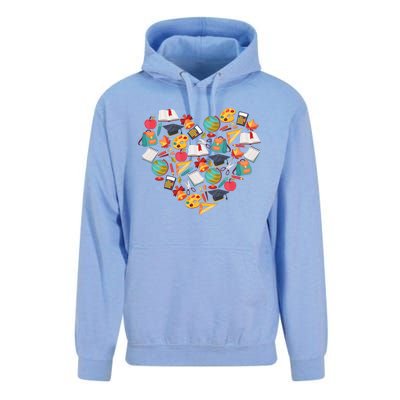 Love School Heart Unisex Surf Hoodie