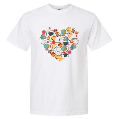 Love School Heart Garment-Dyed Heavyweight T-Shirt