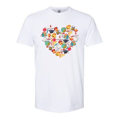 Love School Heart Softstyle® CVC T-Shirt