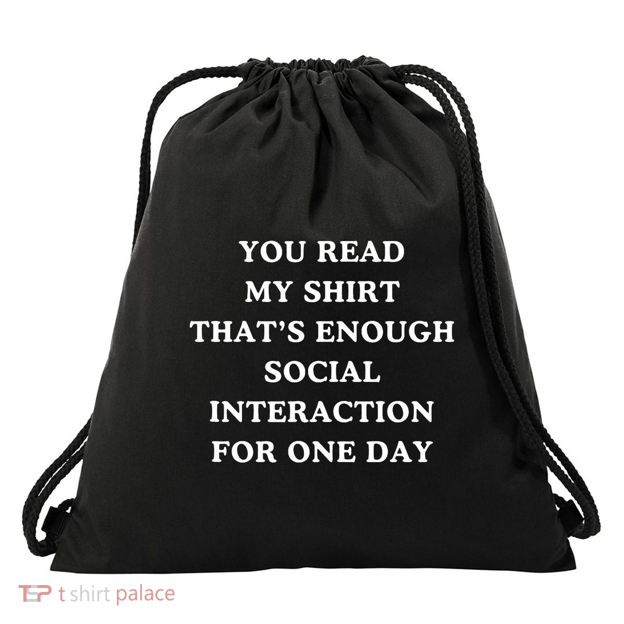 Limiting Social Interaction Today Drawstring Bag