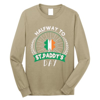 Leprechaun Shamrock Irish Halfwayo Saint Paddys Day Long Sleeve Shirt