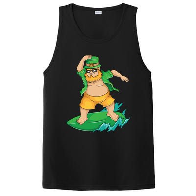 Leprechaun Surfer In Hawaii St Patrick's Day Funny Surf Gift Cute Gift PosiCharge Competitor Tank