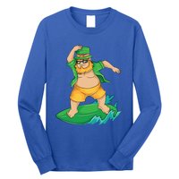 Leprechaun Surfer In Hawaii St Patrick's Day Funny Surf Gift Cute Gift Long Sleeve Shirt