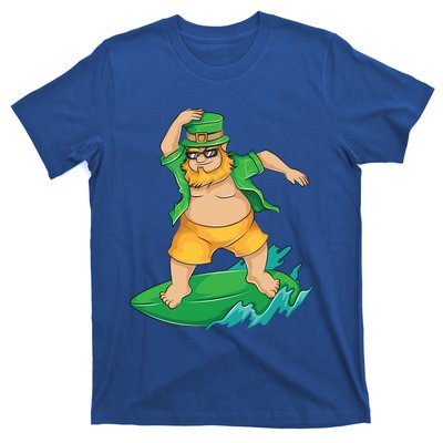 Leprechaun Surfer In Hawaii St Patrick's Day Funny Surf Gift Cute Gift T-Shirt