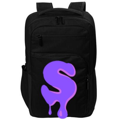 Letter S In Purple Impact Tech Backpack