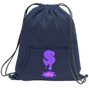 Letter S In Purple Sweatshirt Cinch Pack Bag