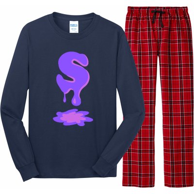 Letter S In Purple Long Sleeve Pajama Set