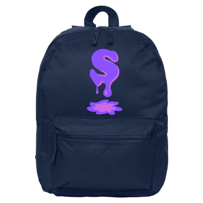 Letter S In Purple 16 in Basic Backpack