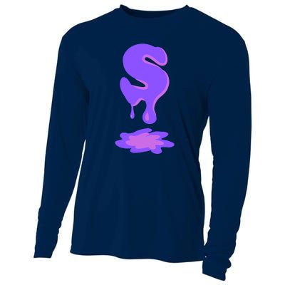 Letter S In Purple Cooling Performance Long Sleeve Crew