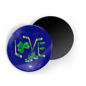 Love Shamrock Ice Hockey Lovers Happy St Patrick's Day Gift Magnet