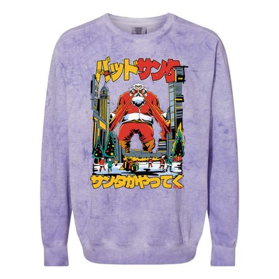 Laser Santa Is Coming To Y'all Anime Kaiju Christmas Time Colorblast Crewneck Sweatshirt