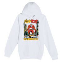 Laser Santa Is Coming To Y'all Anime Kaiju Christmas Time Premium Pullover Hoodie