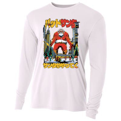 Laser Santa Is Coming To Y'all Anime Kaiju Christmas Time Cooling Performance Long Sleeve Crew