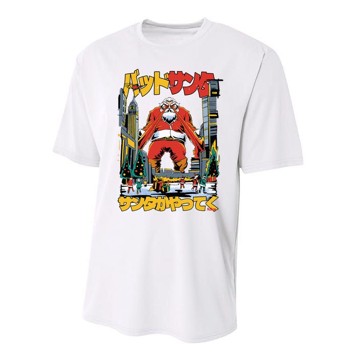 Laser Santa Is Coming To Y'all Anime Kaiju Christmas Time Performance Sprint T-Shirt