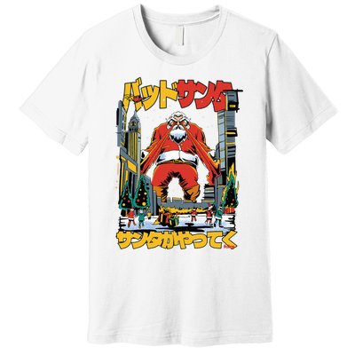 Laser Santa Is Coming To Y'all Anime Kaiju Christmas Time Premium T-Shirt