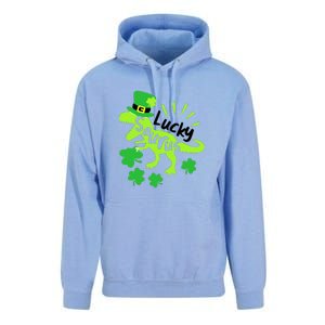 Lucky Saurus Irish T Rex Dinosaur Clover St.Patrick's Day Unisex Surf Hoodie