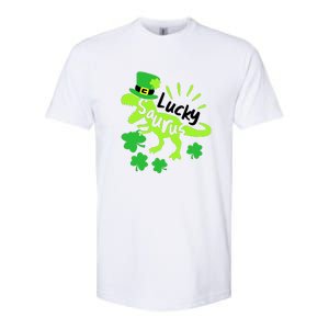 Lucky Saurus Irish T Rex Dinosaur Clover St.Patrick's Day Softstyle CVC T-Shirt